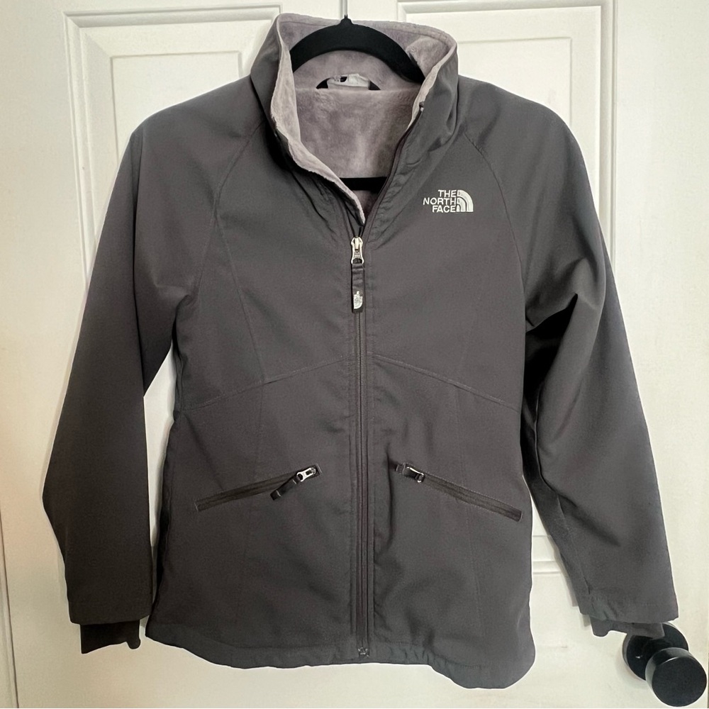 The North Face Youth Grey Fleece Lined Jacket